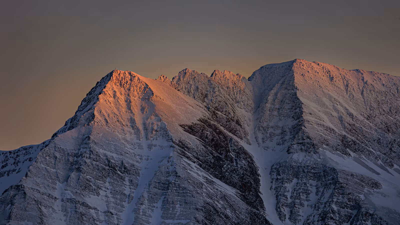 Berggipfel Abendrot