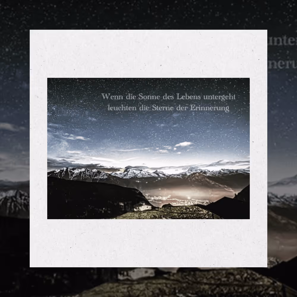 Trauerkarten Belalp Wallis